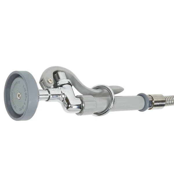 T&S Brass And Bronze Works T&S B-0133 EasyInstall Wall Mounted 34 1/2" High Pre-Rinse Faucet With Adjustable 8" Centers, 1.15 GPM Spray Valve, And 44" Hose 7 T&S Brass And Bronze Works T&S B-0133 EasyInstall Wall Mounted 34 1/2" High Pre-Rinse Faucet With Adjustable 8" Centers, 1.15 GPM Spray Valve, And 44" Hose - Image 5