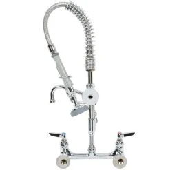 T&S Brass And Bronze Works T&S MPZ-8WLN-06 EasyInstall Wall Mounted 22 1/8" High Mini Pre-Rinse Faucet With Adjustable 8" Centers, 1.15 GPM Spray Valve, 24" Hose, 6" Add-On Faucet, And 6" Wall Bracket 10 T&S Brass And Bronze Works T&S MPZ-8WLN-06 EasyInstall Wall Mounted 22 1/8" High Mini Pre-Rinse Faucet With Adjustable 8" Centers, 1.15 GPM Spray Valve, 24" Hose, 6" Add-On Faucet, And 6" Wall Bracket -T&S Brass Shop 1028984