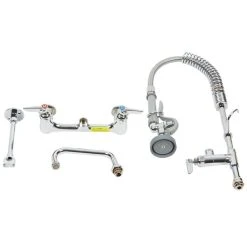 T&S Brass And Bronze Works T&S MPZ-8WLN-06 EasyInstall Wall Mounted 22 1/8" High Mini Pre-Rinse Faucet With Adjustable 8" Centers, 1.15 GPM Spray Valve, 24" Hose, 6" Add-On Faucet, And 6" Wall Bracket 11 T&S Brass And Bronze Works T&S MPZ-8WLN-06 EasyInstall Wall Mounted 22 1/8" High Mini Pre-Rinse Faucet With Adjustable 8" Centers, 1.15 GPM Spray Valve, 24" Hose, 6" Add-On Faucet, And 6" Wall Bracket -T&S Brass Shop 1028985
