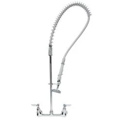 T&S Brass And Bronze Works T&S B-0133 EasyInstall Wall Mounted 34 1/2" High Pre-Rinse Faucet With Adjustable 8" Centers, 1.15 GPM Spray Valve, And 44" Hose 8 T&S Brass And Bronze Works T&S B-0133 EasyInstall Wall Mounted 34 1/2" High Pre-Rinse Faucet With Adjustable 8" Centers, 1.15 GPM Spray Valve, And 44" Hose -T&S Brass Shop 1045376