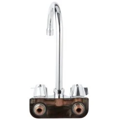 Regency Plumbing & Hardware Regency Wall Mount Handsink Faucet With 6" Swivel Gooseneck Spout And 4" Centers -T&S Brass Shop 1113484