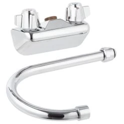 Regency Plumbing & Hardware Regency Wall Mount Handsink Faucet With 6" Swivel Gooseneck Spout And 4" Centers -T&S Brass Shop 1113486