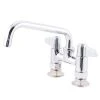T&S Brass And Bronze Works Equip By T&S 5F-4DLX08 Deck Mount Swivel Base Mixing Faucet With 8 1/8" Swing Nozzle 4" Centers - ADA Compliant -T&S Brass Shop 1115968