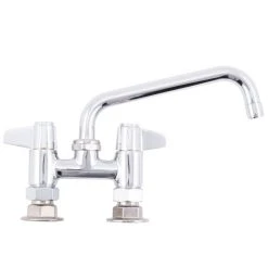 T&S Brass And Bronze Works Equip By T&S 5F-4DLX08 Deck Mount Swivel Base Mixing Faucet With 8 1/8" Swing Nozzle 4" Centers - ADA Compliant -T&S Brass Shop 1115970