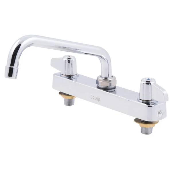 T&S Brass And Bronze Works Equip By T&S 5F-8CLX08 Deck Mounted Workboard Faucet With 8 1/2" Swing Spout, 8" Centers, 5.03 GPM Laminar Flow Device, Cerama Cartridges, And Lever Handles 4 T&S Brass And Bronze Works Equip By T&S 5F-8CLX08 Deck Mounted Workboard Faucet With 8 1/2" Swing Spout, 8" Centers, 5.03 GPM Laminar Flow Device, Cerama Cartridges, And Lever Handles - Image 2
