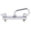 T&S Brass And Bronze Works Equip By T&S 5F-8CLX06 Deck Mounted Workboard Faucet With 6 1/8" Swing Spout, 8" Centers, 5.03 GPM Laminar Flow Device, Cerama Cartridges, And Lever Handles -T&S Brass Shop 1212649
