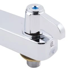 T&S Brass And Bronze Works Equip By T&S 5F-8CLX06 Deck Mounted Workboard Faucet With 6 1/8" Swing Spout, 8" Centers, 5.03 GPM Laminar Flow Device, Cerama Cartridges, And Lever Handles -T&S Brass Shop 1212654