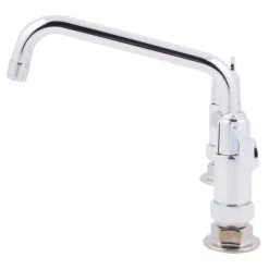 T&S Brass And Bronze Works Equip By T&S 5F-8DWX08 Deck Mounted Faucet With 8" Adjustable Centers, 8 1/8" Swing Spout, 5.27 GPM Laminar Flow Device, Cerama Cartridges, And Wrist Handles -T&S Brass Shop 1212776