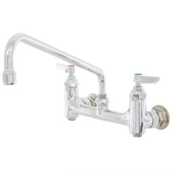 T&S Brass And Bronze Works T&S B-0231-BST Wall Mounted Pantry Faucet With 8" Adjustable Centers, 12" Swing Nozzle, Eterna Cartridges, And Built-in Stops -T&S Brass Shop 1213888