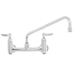 T&S Brass And Bronze Works T&S B-0231-BST Wall Mounted Pantry Faucet With 8" Adjustable Centers, 12" Swing Nozzle, Eterna Cartridges, And Built-in Stops -T&S Brass Shop 1213890