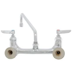 T&S Brass And Bronze Works T&S B-0231-BST Wall Mounted Pantry Faucet With 8" Adjustable Centers, 12" Swing Nozzle, Eterna Cartridges, And Built-in Stops -T&S Brass Shop 1213896