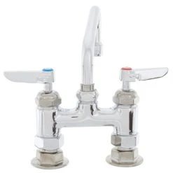 T&S Brass And Bronze Works T&S B-2283-CR Deck Mount Sink Faucet With 4" Adjustable Centers, 6" Swing Nozzle, And Cerama Cartridges -T&S Brass Shop 1214263