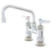 T&S Brass And Bronze Works T&S B-2283-CR Deck Mount Sink Faucet With 4" Adjustable Centers, 6" Swing Nozzle, And Cerama Cartridges -T&S Brass Shop 1214268
