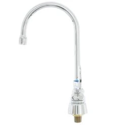 T&S Brass And Bronze Works T&S B-1141-04 Deck Mount Workboard Faucet With 4" Centers, 5 3/4" Gooseneck Spout, 4" Wrist Action Handles, Escutcheon, And Tailpieces -T&S Brass Shop 1214305