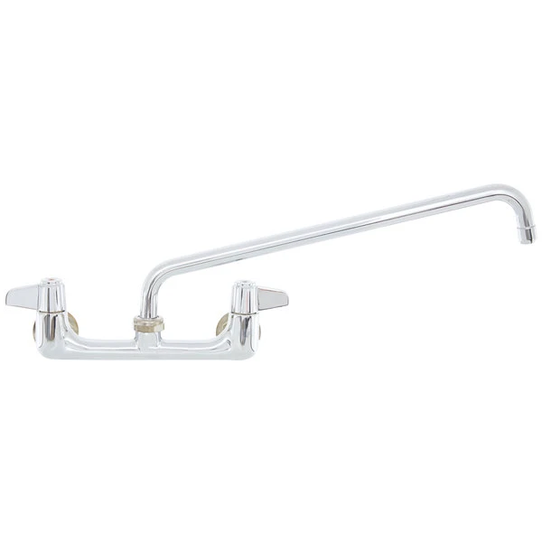 T&S Brass And Bronze Works Equip By T&S 5F-8WLX16 Wall Mounted Faucet With 16 1/8" Swing Spout, 5.2 GPM Laminar Flow Device, 8" Adjustable Centers, And Lever Handles 4 T&S Brass And Bronze Works Equip By T&S 5F-8WLX16 Wall Mounted Faucet With 16 1/8" Swing Spout, 5.2 GPM Laminar Flow Device, 8" Adjustable Centers, And Lever Handles - Image 2