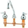 Advance Tabco K-133 Heavy-Duty Deck Mount Faucet With 8" Centers And 9" Swing Nozzle -T&S Brass Shop 1261807