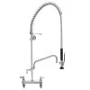Fisher 34223 Deck Mounted 38" High Pre-Rinse Faucet With 8" Centers, 6" Add-On Faucet, And Wall Bracket -T&S Brass Shop 1264070