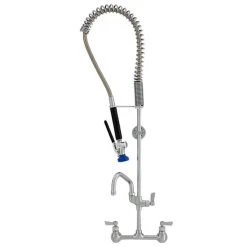 Fisher 34398 Wall Mounted Pre-Rinse Faucet With 8" Centers, 12" Add-On Faucet, And Wall Bracket