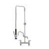 Fisher 50695 Deck Mounted Pre-Rinse Faucet With 8" Centers, Swivel Arm, 6" Add-On Faucet, And Wall Bracket