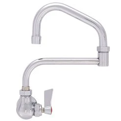Fisher 46582 Wall Mounted Faucet With 15" Double-Jointed Swing Nozzle, 2.2 GPM Aerator, And Lever Handle