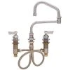 Fisher 47872 Deck Mounted Faucet With Widespread Deck, 13" Double-Jointed Swing Nozzle, 2.2 GPM Aerator, And Lever Handles -T&S Brass Shop 1346882
