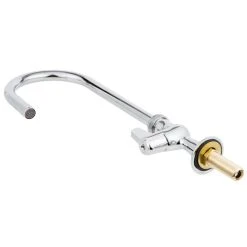 T&S Brass And Bronze Works Equip By T&S 5F-1SLX05 Deck Mounted Faucet With 5 9/16" Gooseneck Spout, Single Inlet, Laminar Flow Device, And Lever Handle -T&S Brass Shop 1347872