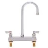 Fisher 1821 Deck Mounted Faucet With 8" Centers, 3 1/2" Swivel Gooseneck Nozzle, 2.2 GPM Aerator, And Lever Handles -T&S Brass Shop 1353997