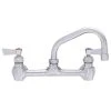 Fisher 13250 Backsplash Mounted Faucet With 8" Centers, 10" Swing Nozzle, 2.2 GPM Aerator, And Lever Handles -T&S Brass Shop 1354541