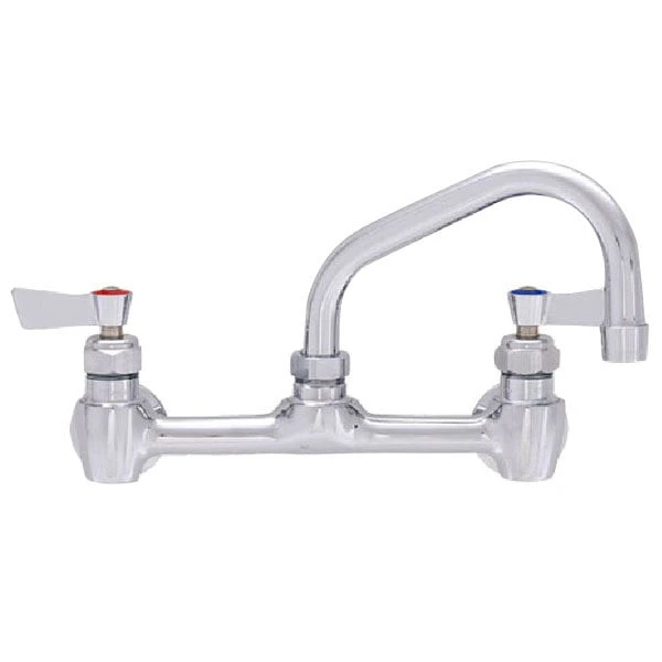 Fisher 13250 Backsplash Mounted Faucet With 8" Centers, 10" Swing Nozzle, 2.2 GPM Aerator, And Lever Handles 3 Fisher 13250 Backsplash Mounted Faucet With 8" Centers, 10" Swing Nozzle, 2.2 GPM Aerator, And Lever Handles