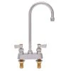 Fisher 3526 Deck Mounted Faucet With 4" Centers, 3 1/2" Rigid Gooseneck Nozzle, 2.2 GPM Aerator, And Lever Handles -T&S Brass Shop 1354747