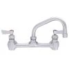 Fisher 13269 Backsplash Mounted Faucet With 8" Centers, 12" Swing Nozzle, 2.2 GPM Aerator, And Lever Handles