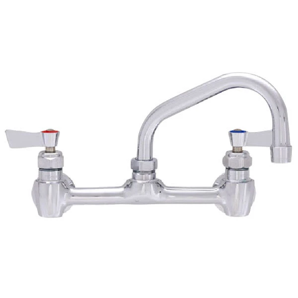 Fisher 13269 Backsplash Mounted Faucet With 8" Centers, 12" Swing Nozzle, 2.2 GPM Aerator, And Lever Handles 3 Fisher 13269 Backsplash Mounted Faucet With 8" Centers, 12" Swing Nozzle, 2.2 GPM Aerator, And Lever Handles