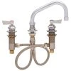 Fisher 1694 Deck Mounted Faucet With Widespread Deck, 8" Swing Nozzle, 2.2 GPM Aerator, And Lever Handles -T&S Brass Shop 1355724