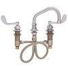 Fisher 45659 Deck Mounted Faucet With Widespread Deck, 6" Swing Nozzle, 2.2 GPM Aerator, And Wrist Handles