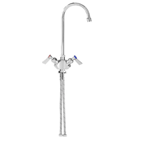 Fisher 3115 Deck Mounted Faucet With Flex Inlets, 5 1/2" Swivel Gooseneck Nozzle, 2.2 GPM Aerator, And Lever Handles 3 Fisher 3115 Deck Mounted Faucet With Flex Inlets, 5 1/2" Swivel Gooseneck Nozzle, 2.2 GPM Aerator, And Lever Handles