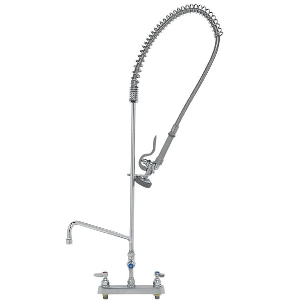 T&S Brass And Bronze Works T&S B-5120-B EasyInstall Deck Mounted Pre-Rinse Faucet With Adjustable 8" Centers, 44" Hose, 1.15 GPM Spray Valve, And Eterna Cartridges 3 T&S Brass And Bronze Works T&S B-5120-B EasyInstall Deck Mounted Pre-Rinse Faucet With Adjustable 8" Centers, 44" Hose, 1.15 GPM Spray Valve, And Eterna Cartridges