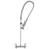 T&S Brass And Bronze Works T&S B-5120-CR-B EasyInstall Deck Mounted Pre-Rinse Faucet With Adjustable 8" Centers, 44" Hose, 1.15 GPM Spray Valve, And Cerama Cartridges