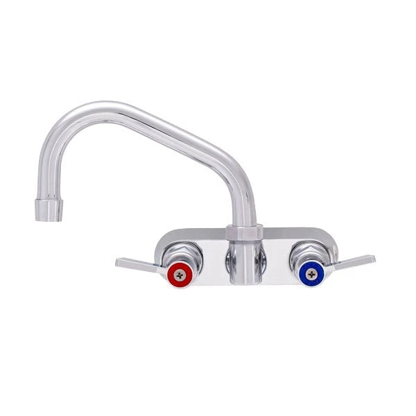Fisher 62464 Wall Mounted Stainless Steel Faucet With 4" Centers, 6" Swing Nozzle, 2.2 GPM Aerator, And Lever Handles 3 Fisher 62464 Wall Mounted Stainless Steel Faucet With 4" Centers, 6" Swing Nozzle, 2.2 GPM Aerator, And Lever Handles