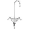 Fisher 52906 Deck Mounted Stainless Steel Faucet With Flex Inlets, 5 1/2" Swivel Gooseneck Nozzle, 2.2 GPM Aerator, And Lever Handles 2 Fisher 52906 Deck Mounted Stainless Steel Faucet With Flex Inlets, 5 1/2" Swivel Gooseneck Nozzle, 2.2 GPM Aerator, And Lever Handles -T&S Brass Shop 1458798