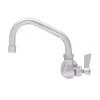 Fisher 67601 Wall Mounted Stainless Steel Faucet With 6" Swing Nozzle, 2.2 GPM Aerator, And Lever Handle
