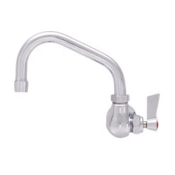 Fisher 67601 Wall Mounted Stainless Steel Faucet With 6" Swing Nozzle, 2.2 GPM Aerator, And Lever Handle