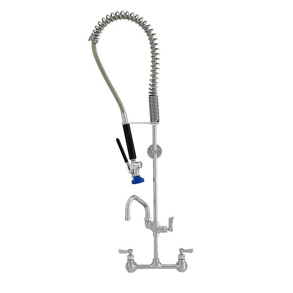 Fisher 53449 Wall Mounted Stainless Steel Pre-Rinse Faucet With 8" Centers, 36" Hose, 6" Add-On Faucet, And Wall Bracket 3 Fisher 53449 Wall Mounted Stainless Steel Pre-Rinse Faucet With 8" Centers, 36" Hose, 6" Add-On Faucet, And Wall Bracket