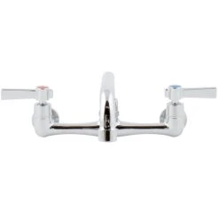 Advance Tabco K-11 Wall Mount Faucet With 14" Swing Spout, 1.5 GPM Aerator, 8" Centers, And Lever Handles -T&S Brass Shop 1473183