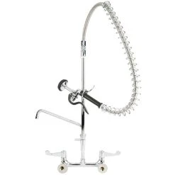 T&S Brass And Bronze Works Equip By T&S 5PR-8WWS12 Wall Mounted 35 3/4" High Pre-Rinse Faucet With 8" Adjustable Centers, Wrist Action Handles, 44" Hose, 12" Add-On Faucet, Supply Inlet Kit, And 6" Wall Bracket 10 T&S Brass And Bronze Works Equip By T&S 5PR-8WWS12 Wall Mounted 35 3/4" High Pre-Rinse Faucet With 8" Adjustable Centers, Wrist Action Handles, 44" Hose, 12" Add-On Faucet, Supply Inlet Kit, And 6" Wall Bracket -T&S Brass Shop 1476155