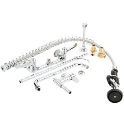 T&S Brass And Bronze Works Equip By T&S 5PR-8WWS12 Wall Mounted 35 3/4" High Pre-Rinse Faucet With 8" Adjustable Centers, Wrist Action Handles, 44" Hose, 12" Add-On Faucet, Supply Inlet Kit, And 6" Wall Bracket 11 T&S Brass And Bronze Works Equip By T&S 5PR-8WWS12 Wall Mounted 35 3/4" High Pre-Rinse Faucet With 8" Adjustable Centers, Wrist Action Handles, 44" Hose, 12" Add-On Faucet, Supply Inlet Kit, And 6" Wall Bracket -T&S Brass Shop 1476162