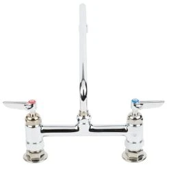 T&S Brass And Bronze Works T&S B-0221-CR Deck Mounted Pantry Faucet With 8" Adjustable Centers, 12" Swing Nozzle, And Cerama Cartridges -T&S Brass Shop 1497482