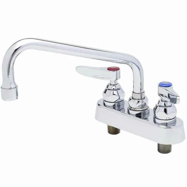 T&S Brass And Bronze Works T&S B-1110-CR Deck Mounted Workboard Faucet With 4" Centers, 6" Swing Spout, 2.2 GPM Aerator, Cerama Cartridges, And Lever Handles 3 T&S Brass And Bronze Works T&S B-1110-CR Deck Mounted Workboard Faucet With 4" Centers, 6" Swing Spout, 2.2 GPM Aerator, Cerama Cartridges, And Lever Handles