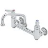 T&S Brass And Bronze Works Equip By T&S 5F-8WLB06 Wall Mounted Faucet With 8" Adjustable Centers, 6 1/8" Swing Spout, Laminar Flow Device, Cerama Cartridges, And Lever Handles -T&S Brass Shop 1500564