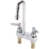 T&S Brass And Bronze Works T&S B-1142-VF05 Deck Mounted Workboard Faucet With 8" Centers, 5 3/4" Gooseneck Spout, 0.5 GPM Aerator, Eterna Cartridges, And Lever Handles -T&S Brass Shop 1500589
