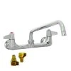 T&S Brass And Bronze Works Equip By T&S 5F-8WLS06 Wall Mounted Faucet With 8" Adjustable Centers, 6 1/8" Swing Spout, Laminar Flow Device, Cerama Cartridges, Lever Handles, And Elbows 2 T&S Brass And Bronze Works Equip By T&S 5F-8WLS06 Wall Mounted Faucet With 8" Adjustable Centers, 6 1/8" Swing Spout, Laminar Flow Device, Cerama Cartridges, Lever Handles, And Elbows -T&S Brass Shop 1505935